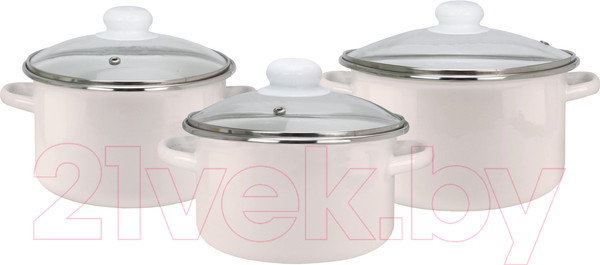 Изображение товара Набор кастрюль Эмаль Бисквит 9С-308