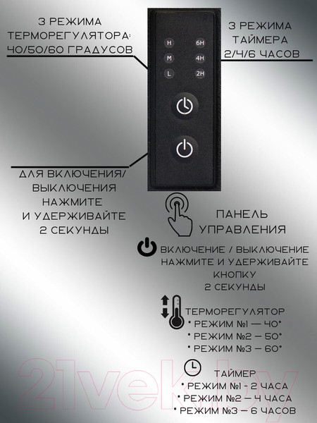 Изображение товара Полотенцесушитель электрический GRANULA Квадро Вертикаль 15х150 (терморегулятор с таймером, черный)