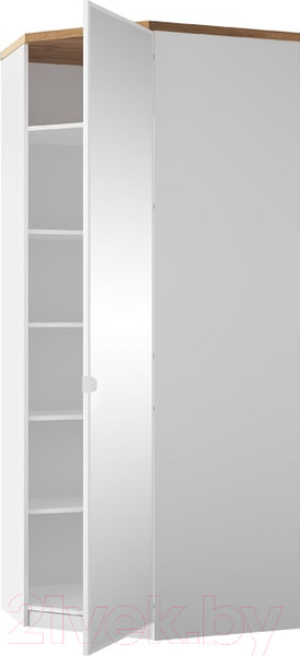 Изображение товара Шкаф Anrex Taurus 1DGPZ угловой (белый/дуб вотан)