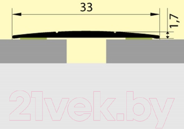 Изображение товара Порог Русский Профиль 33мм 0.9м (черный)