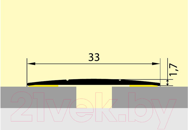 Изображение товара Порог Русский Профиль 33мм 1.35м (дуб аляска)