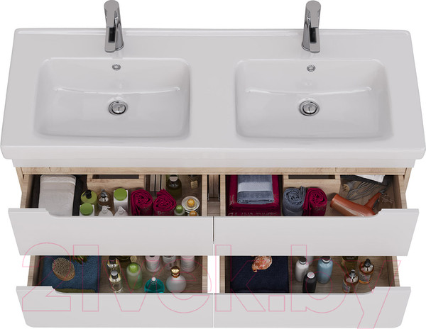 Изображение товара Тумба под умывальник LEMARK Olivia 120 / LM08OL125T (дуб кантри)