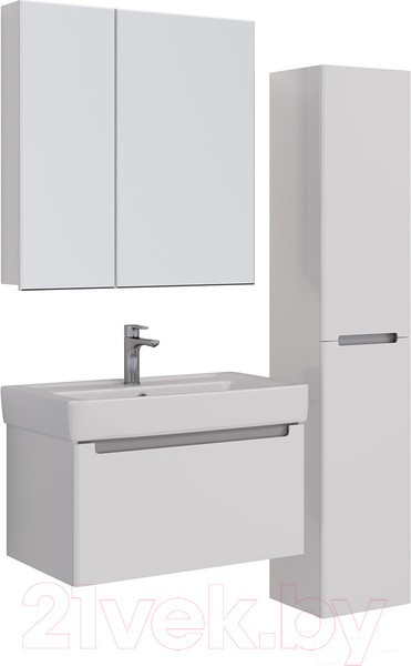 Изображение товара Тумба под умывальник LEMARK Buno Mini 80 / LM05BM80T (белый глянец)