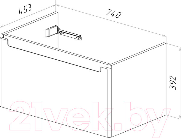 Изображение товара Тумба под умывальник LEMARK Buno Mini 80 / LM05BM80T (белый глянец)