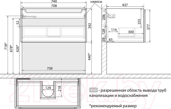 Изображение товара Тумба под умывальник LEMARK Buno Mini 80 / LM05BM80T (белый глянец)