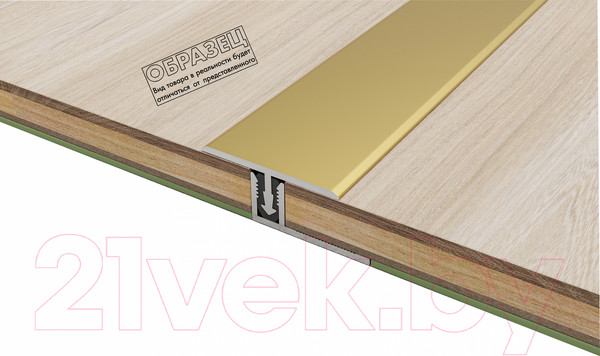 Изображение товара Профиль декоративный Русский Профиль Т-образный 26мм 0.9м (дуб леванте)