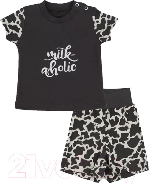 Изображение товара Комплект одежды для малышей Rant Milk-Aholic с шортами / 2-81/1 (graphite, р.74)