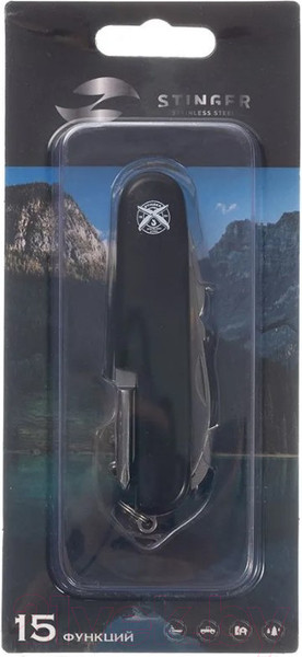 Изображение товара Нож швейцарский STINGER FK-K5012ALLB (черный)