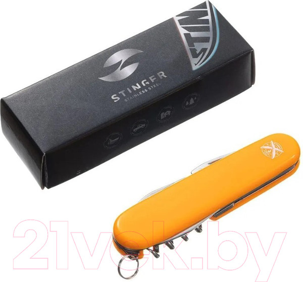 Изображение товара Нож швейцарский STINGER FK-K5017-5P (оранжевый)
