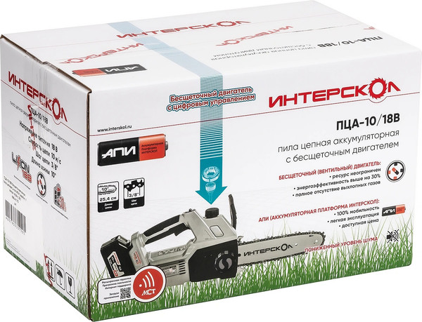 Изображение товара Пила цепная аккумуляторная Интерскол ПЦА-10/18В (696.4.1.70)
