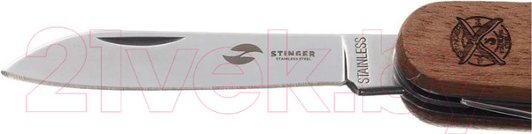 Изображение товара Нож швейцарский STINGER FK-K5019-5P (дерево)