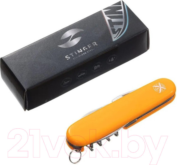 Изображение товара Нож швейцарский STINGER FK-K5017-6P (оранжевый)