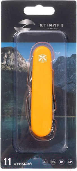 Изображение товара Нож швейцарский STINGER FK-K5017-6PB (оранжевый)
