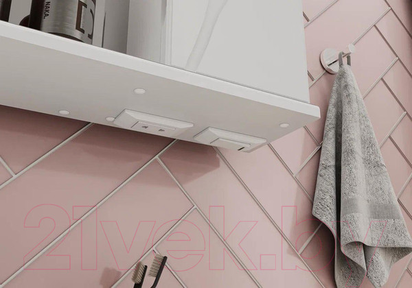 Изображение товара Шкаф с зеркалом для ванной Volna Adel 70 R (белый)