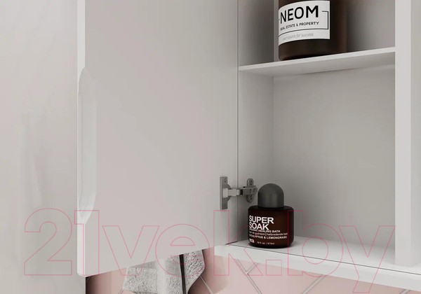 Изображение товара Шкаф с зеркалом для ванной Volna Adel 80 L (белый)