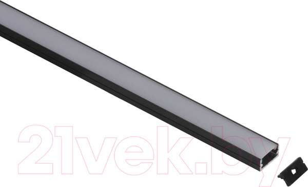 Изображение товара Профиль для светодиодной ленты AKS Sirius-1407S накладной с экраном (2м, черный)