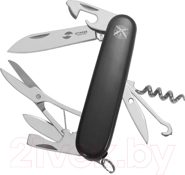 Изображение товара Нож швейцарский STINGER FK-K5018-8P (черный)