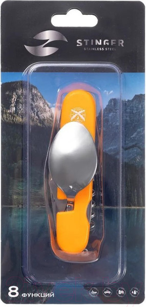 Изображение товара Нож швейцарский STINGER FK-A106PB-1 (оранжевый)