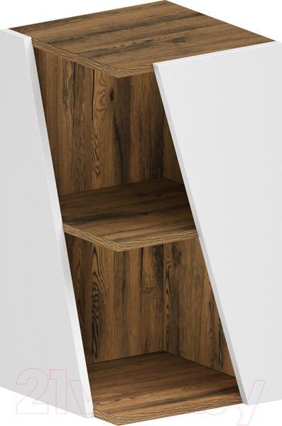 Изображение товара Шкаф для ванной ЗОВ Кито 40 / CK40LAMWMR (правый, аттик/белый матовый)