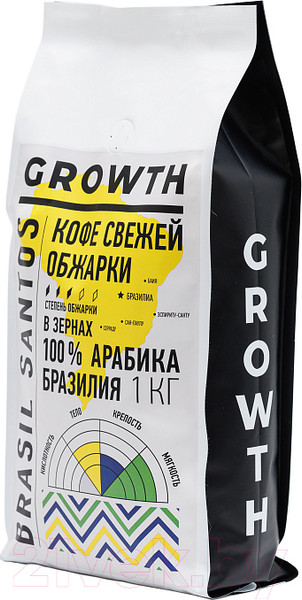 Изображение товара Кофе в зернах Growth Бразилия Сантос (1кг)