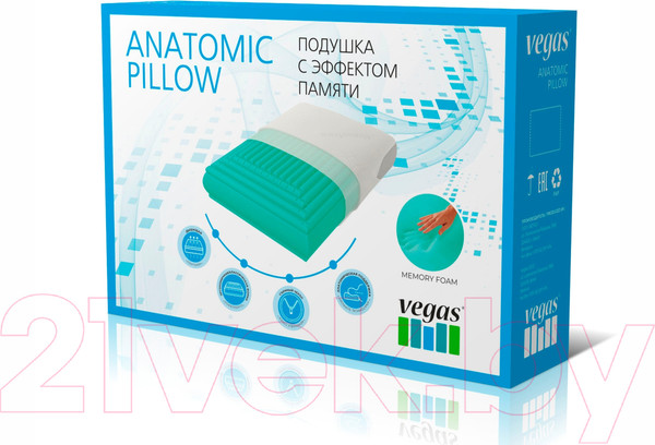 Изображение товара Ортопедическая подушка Vegas Medium Wave (37x60)