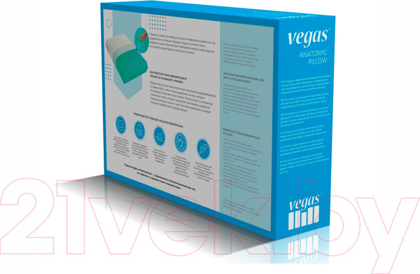 Изображение товара Ортопедическая подушка Vegas Medium Wave (37x60)