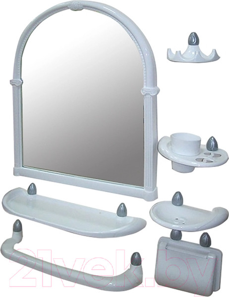 Изображение товара Комплект мебели для ванной Росспласт Олипмия 534628 (белый)