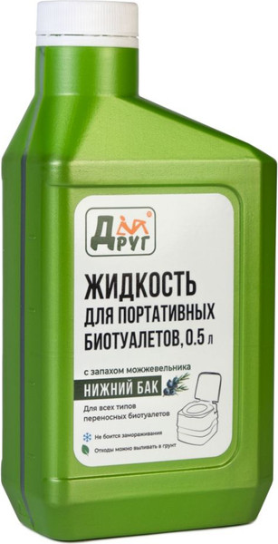 Изображение товара Жидкость для биотуалета Друг Для нижнего бака LLT05 (500мл, зеленый)