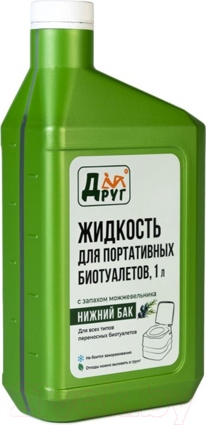 Изображение товара Жидкость для биотуалета Друг Для нижнего бака LLT1 (1л, зеленый)