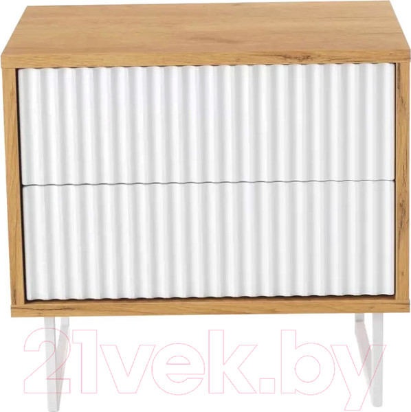 Изображение товара Журнальный столик РасГар Грация 8 (белый/дуб сантана/белый)