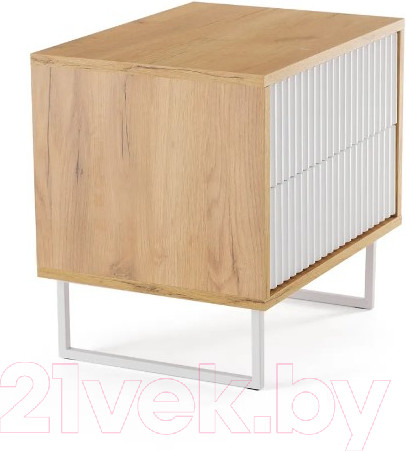 Изображение товара Журнальный столик РасГар Грация 8 (белый/дуб сантана/белый)