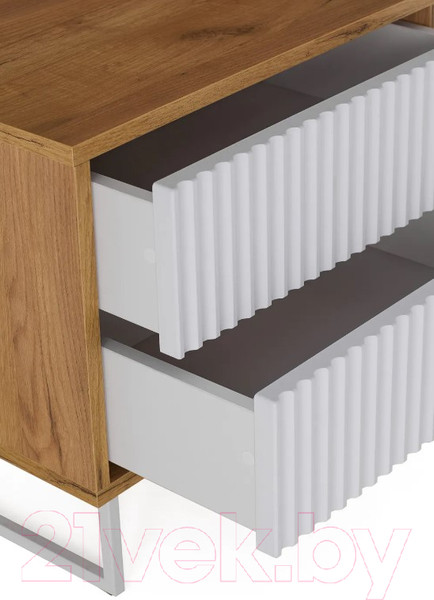 Изображение товара Журнальный столик РасГар Грация 8 (белый/дуб сантана/белый)