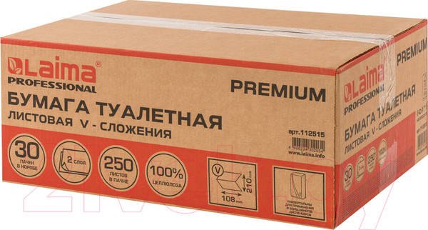 Изображение товара Туалетная бумага Laima Premium / 112515 (белый)