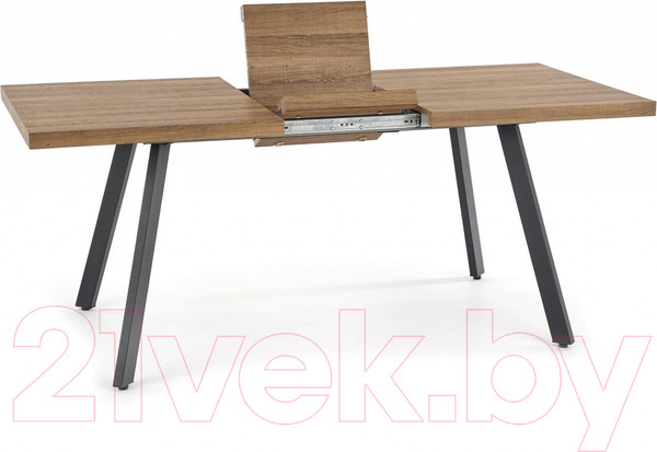 Изображение товара Обеденный стол Halmar Berlin раскладной 160-220x85x76 (орех/черный)