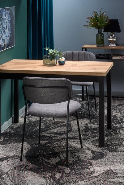 Изображение товара Обеденный стол Halmar Cobalt 120x68x77 (дуб вотан/черный)