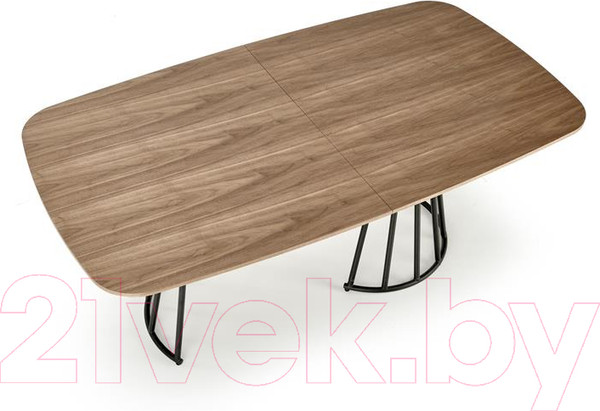 Изображение товара Обеденный стол Halmar Everton раскладной 180-200x100x76 (ореховый/черный)