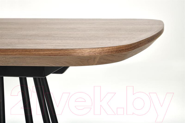 Изображение товара Обеденный стол Halmar Everton раскладной 180-200x100x76 (ореховый/черный)