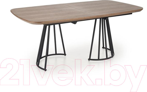 Изображение товара Обеденный стол Halmar Everton раскладной 180-200x100x76 (ореховый/черный)