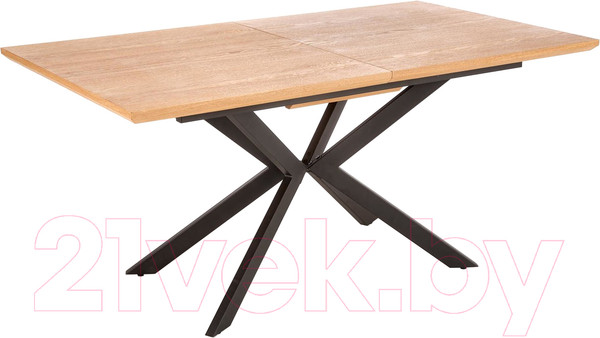 Изображение товара Обеденный стол Halmar Legarto раскладной 160-200x90x76 (дуб натуральный/черный)