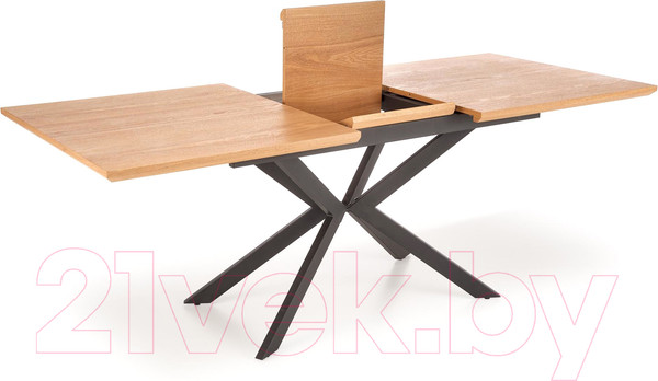 Изображение товара Обеденный стол Halmar Legarto раскладной 160-200x90x76 (дуб натуральный/черный)