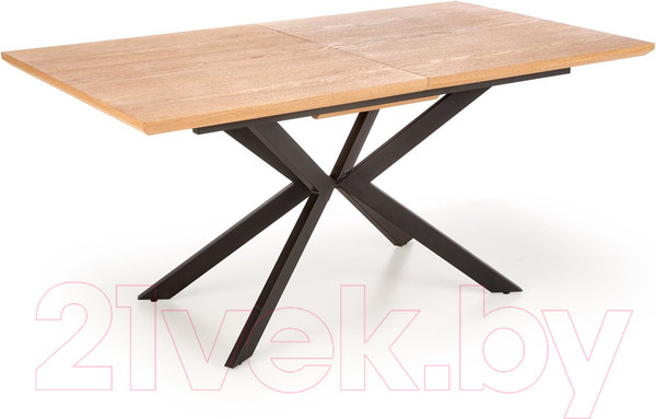 Изображение товара Обеденный стол Halmar Legarto раскладной 160-200x90x76 (дуб натуральный/черный)