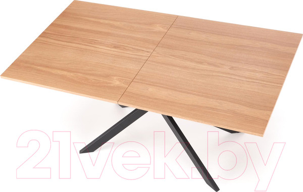Изображение товара Обеденный стол Halmar Legarto раскладной 160-200x90x76 (дуб натуральный/черный)