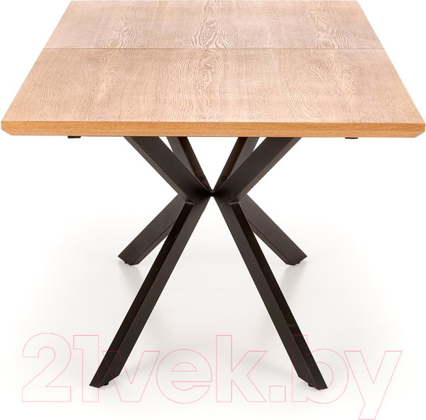 Изображение товара Обеденный стол Halmar Legarto раскладной 160-200x90x76 (дуб натуральный/черный)