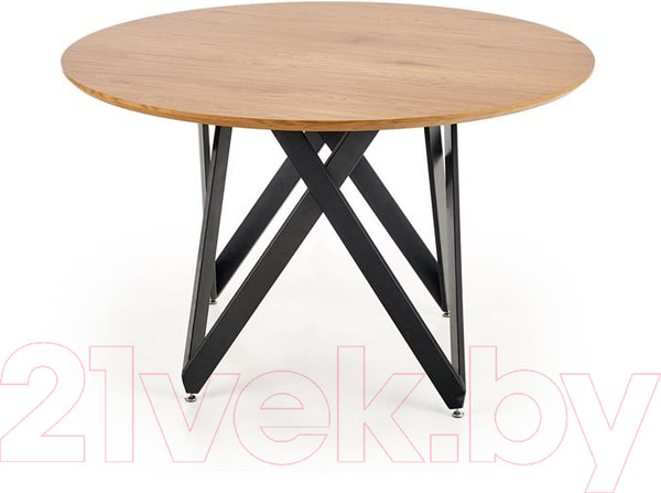 Изображение товара Обеденный стол Halmar Mozambik 120x75 (дуб золотой/черный)