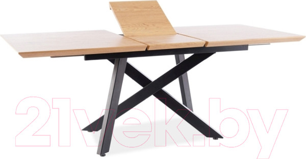 Изображение товара Обеденный стол Signal Capitol раскладной 160-200x90 (дуб/черный)