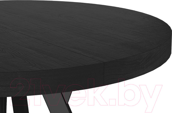 Изображение товара Обеденный стол Signal Domingo раскладной 100-250x100x76 (черный матовый/черный)