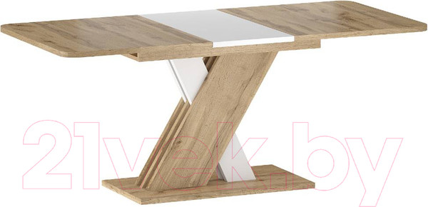 Изображение товара Обеденный стол Signal Exel 140-180x85 (дуб вотан/белый матовый)