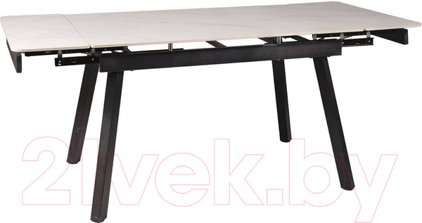 Изображение товара Обеденный стол Signal John 120-180x85 (белый/черный)