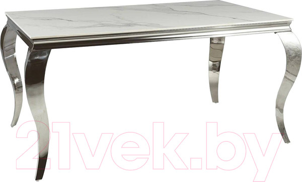 Изображение товара Обеденный стол Signal Prince Ceramic 180x90 (белый Calacatta/хром)