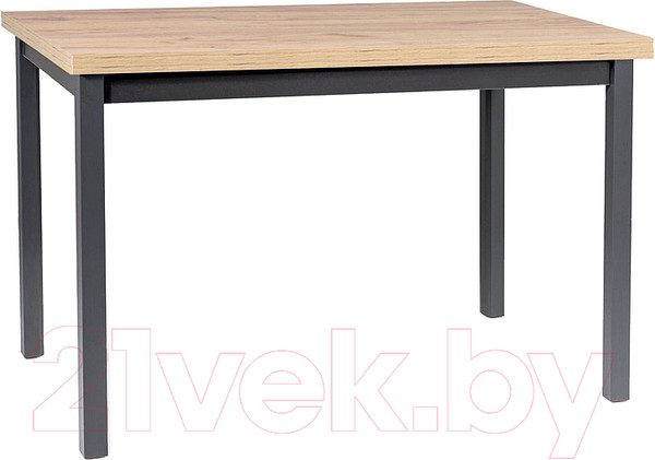 Изображение товара Обеденный стол Signal Adam 100x60x75 (дуб артизан/черный)